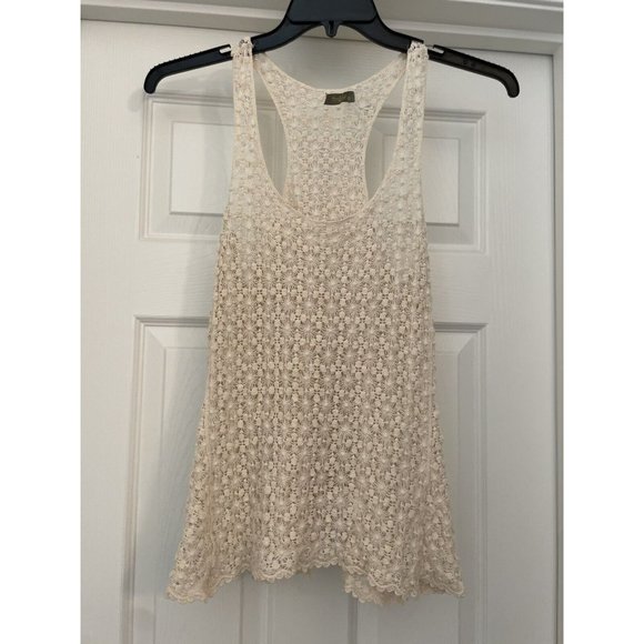 Finn And Clover Woman's Lace Daisy's Tank Top Tunic Summer Festival Beach Boho S - Picture 1 of 4
